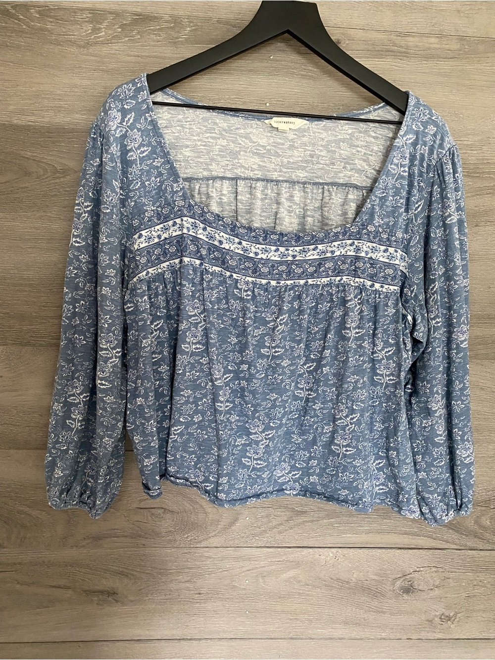 Lucky Brand Floral Peasant Top